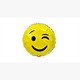 Folienballon Emoji Zwinker ca. 45 cm, ungefüllt