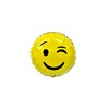 Folienballon Emoji Zwinker ca. 45 cm, ungefüllt