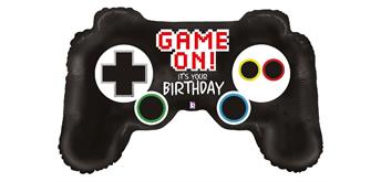 Folienballon Game Controller Birthday 91 cm, ohne Füllung