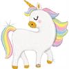 Folienballon Glitter Pastel Einhorn 37"/94 cm ohne Füllung