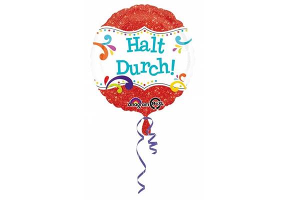 Folienballon Glitzer "Halt durch", ohne Füllung