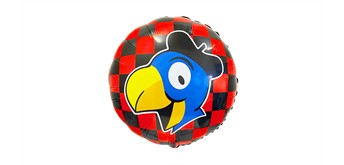 Folienballon Globi Karo ca. 45 cm, ungefüllt