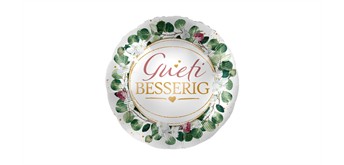 Folienballon Gueti Besserig Natur ca. 45 cm, ungefüllt