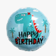 Folienballon Happy Birthday Dino Ø 38 cm