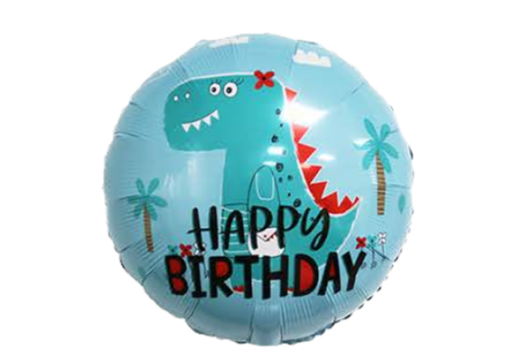 Folienballon Happy Birthday Dino Ø 38 cm