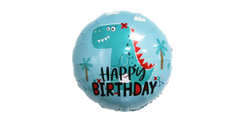 Folienballon Happy Birthday Dino Ø 38 cm