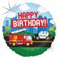 Folienballon Happy Birthday Feuerwehr & Polizei