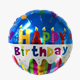 Folienballon Happy Birthday Torte Ø 38 cm