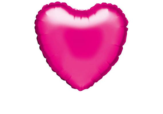 Folienballon Herz magenta 46 cm, unverpackt