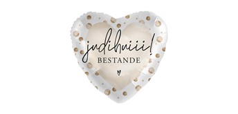 Folienballon Judihuiii Bestande Herz ca. 45 cm, ungefüllt
