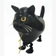 Folienballon Mini-Walker Schwarze Katze 57 cm lang ohne Füllung