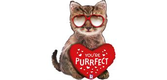 Folienballon - Purrfect Cat 81 cm ohne Füllung