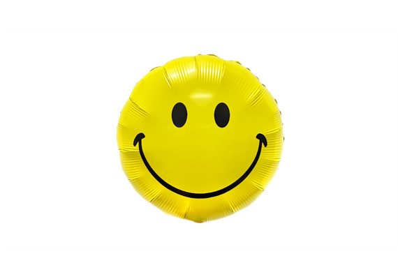 Folienballon Smile gelb ca. 45 cm, ungefüllt