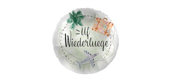 Folienballon Uf Wiederluege ca. 45 cm, ungefüllt