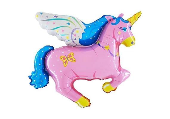 Folienballon Unicorn Fuxia 91 cm, ohne Füllung