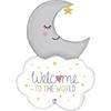 Folienballon Welcome Baby Moon 107 cm ohne Füllung