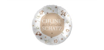 Folienballon Willkomme chline Schatz ca. 45 cm, ungefüllt