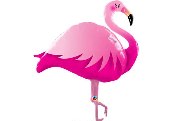 Folienballonfigur Pink Flamingo 117 cm