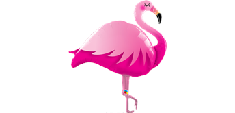 Folienballonfigur Pink Flamingo 117 cm