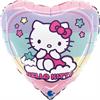 Folienballons Hello Kitty Regenbogen 46 cm ohne Füllung