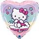 Folienballons Hello Kitty Regenbogen 46 cm ohne Füllung