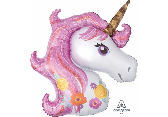 Folienfigur Einhorn 83 x 73 cm, ohne Füllung