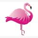 Folienfigur Pink Flamingo 117 cm