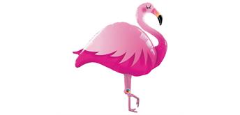 Folienfigur Pink Flamingo 117 cm