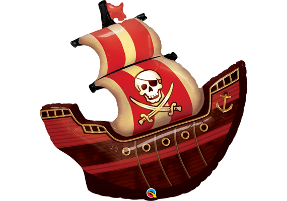 Folienfigur Piratenschiff 102 cm