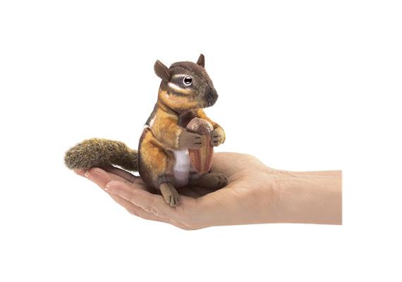 Folkmanis Fingerpuppe 2771 - Mini Streifenhörnchen mit Eichel
