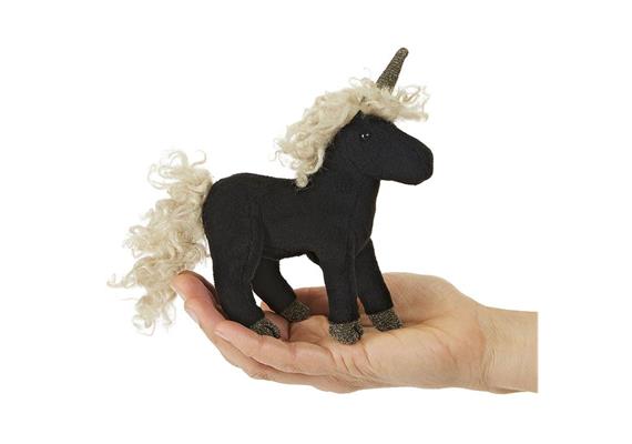 Folkmanis Fingerpuppe 2797 Mini Einhorn schwarz