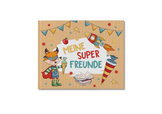 Freundebuch Schule Superhelden Tiere