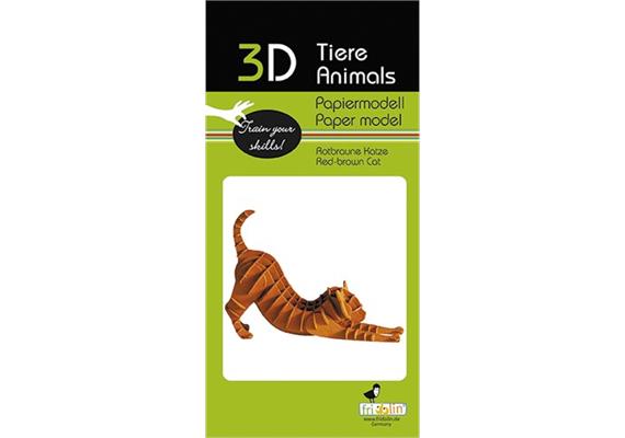 Fridolin 3-D Papiermodell "Katze"