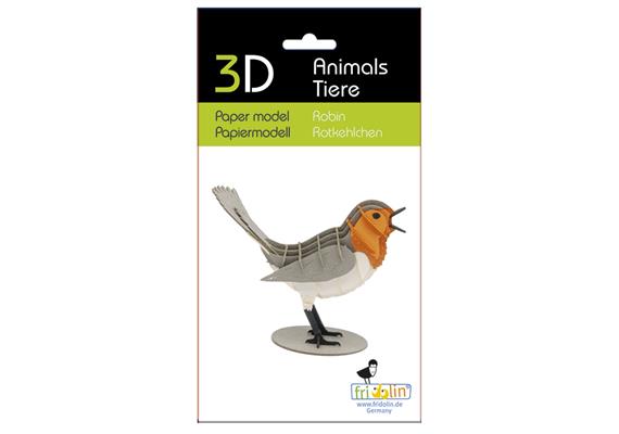 Fridolin 3-D Papiermodell "Rotkehlchen"