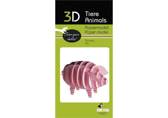 Fridolin 3-D Papiermodell "Schwein"