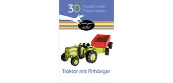 Fridolin 3-D Papiermodell "Traktor mit Anhänger"