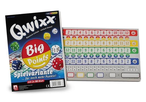 Gamefactory Qwixx Big Points Blöcke-2x80 Blatt(d)