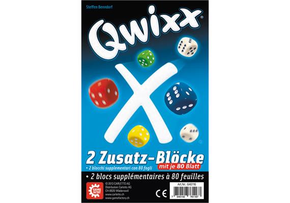 Gamefactory - Qwixx - Zusatzblöcke 2x80 Blatt (multi)