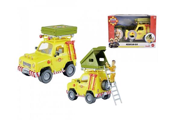 Geländewagen Feuerwehrmann Sam mit Dachzelt 16 cm