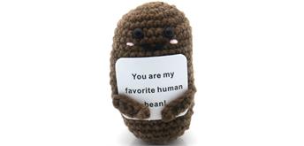 Gestrickte Positive Bohne 8 cm