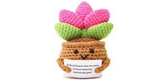 Gestrickte Positive Freund Blume 11 cm