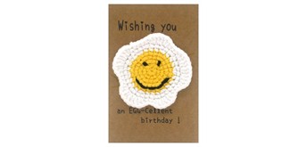 Gestrickte Positive Geschenkkarte 14.9 x 9.5 cm Ei