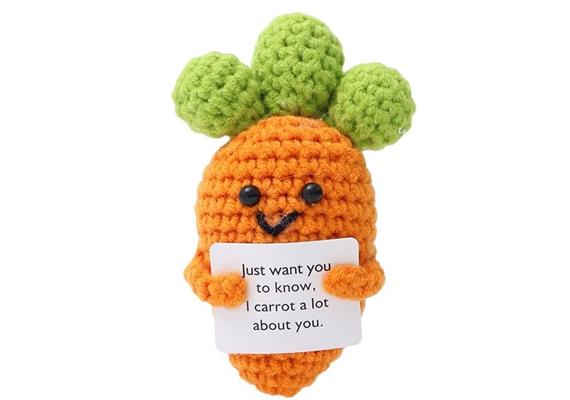 Gestrickte Positive Karotte 10.5 cm