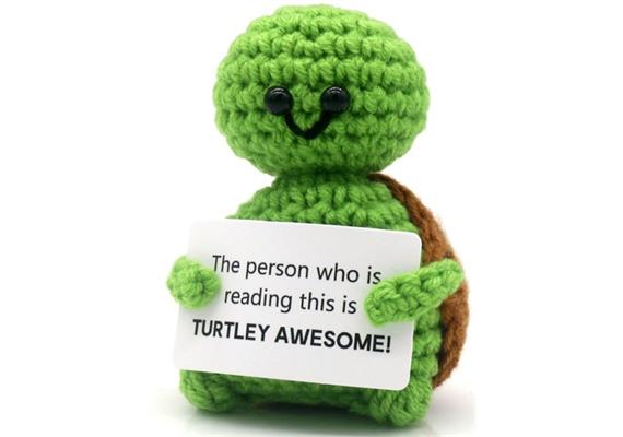 Gestrickte Positive Schildkröte 8.5 cm