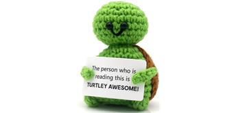 Gestrickte Positive Schildkröte 8.5 cm