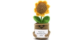 Gestrickte Positive Sonnenblume 14 cm