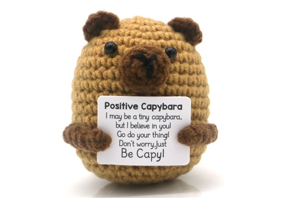 Gestrickte Positiver Freund Capybara 8 cm