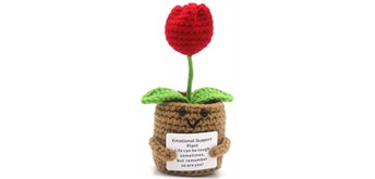 Gestrickte Positiver Freund Rose 13 cm