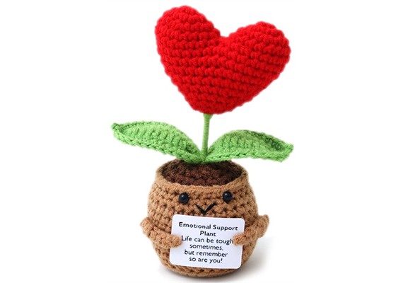 Gestrickte Positives Freund Blumenherz 14 cm