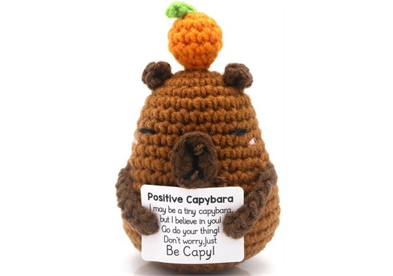 Gestrickter Positiver Capybara 10 cm